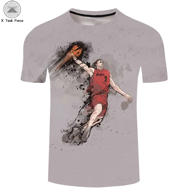 

3D-printed Men's Basketball Dunk Summer Street Top Clothing Harajuku T-Shirt Men's 2021 New Fashion Hip-Hop T-Shirt Tops