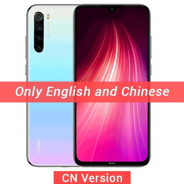 CN ROM White Мобильный телефон Xiaomi Redmi Note 8 с глобальной прошивкой, 4 ГБ, 64 ГБ, Восьмиядерный процессор Snapdragon 665, камера заднего вида 48 МП, 6,3 дюйма, FHD+ экран, 4000 мАч - Цвет: CN ROM White