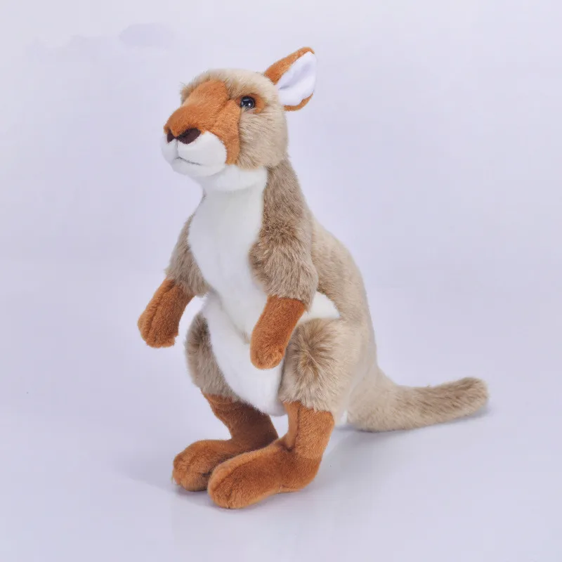 

1pc 49cm Lovely Realistic Toy Australia Standing Kangaroo Lifelike Soft Toys for Children Decorations Birthday Gift For Kids