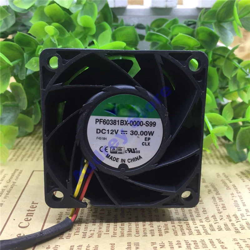 6038 0.29A 12V 30W PWM двойной шарикоподшипник супер высокая скорость 6 см вентилятор