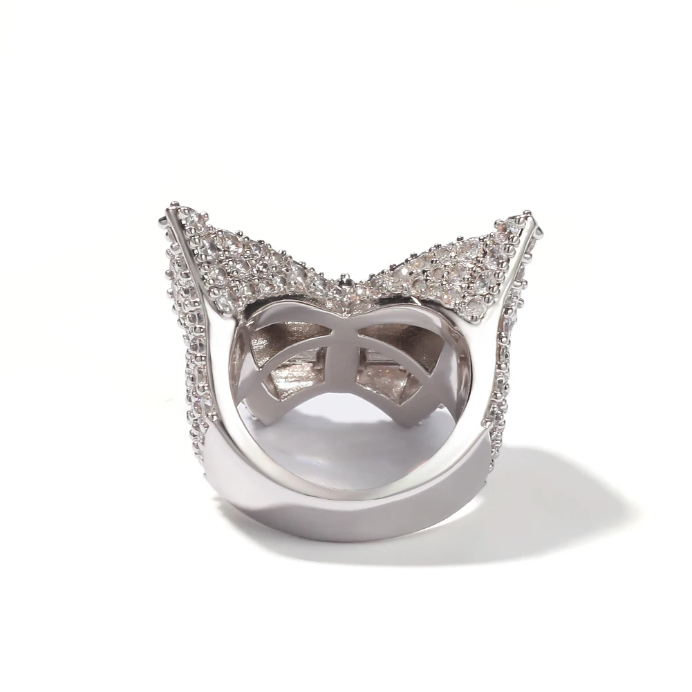 Uwin Бабочка CZ кольца микро проложенные Полный Bling Iced Out кубический циркон Роскошные модные ювелирные изделия Хип-хоп подарок