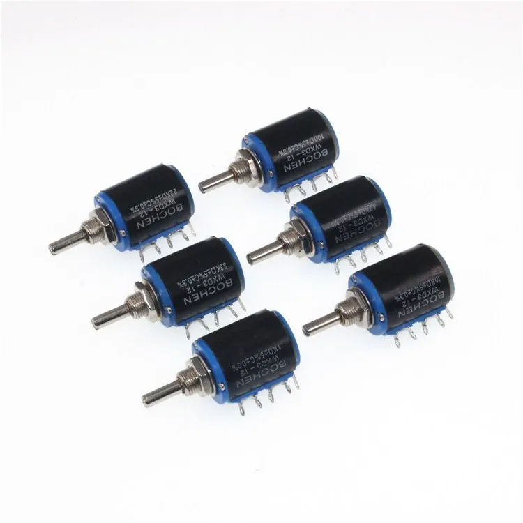 WXD3-12-1W Multi-Turn Potentiometer Wirewound Resistance , for volume adjustme 100R 220R 1k 2.2k 3.3k 4.7k 10k 33k 47K