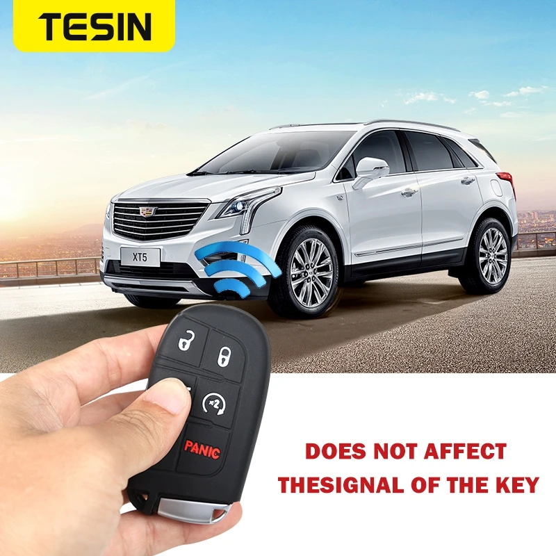 

TESIN Car Key Case For Dodge Ram 1500 Car Keys Cover Protection Organizer Bag For Dodge Ram 1500 2010+ Car Styling Accessories