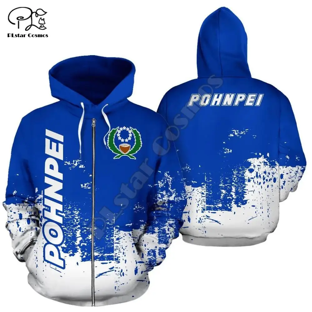 

NewFashion Island Country Flag Pohnpei Polynesian Culture Retro Tattoo Tracksuit Men/Women Pullover Harajuku 3DPrint Hoodies A29