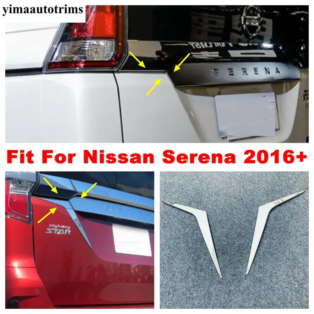 

Rear Tail Lights Lamps Eyebrow Eyelid Strip Decoration Cover Trim ABS Chrome Exterior Accessories For Nissan Serena 2016 - 2020
