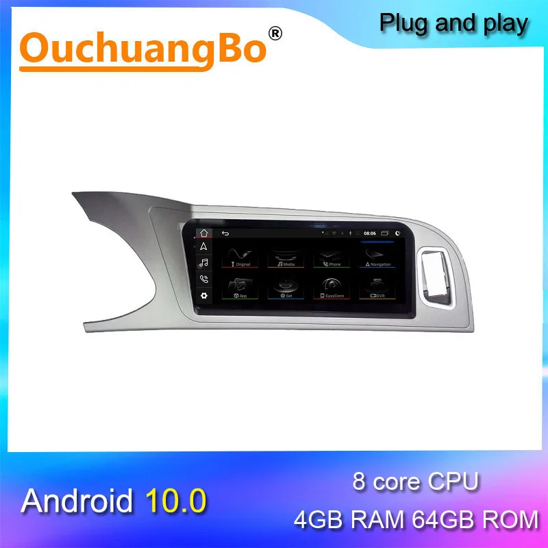 Ouchuangbo мультимедийный концерт sportback С A5 A4 A4L 2009 2016 с android 10 радио 8 дюймов ГБ + 64 Гб