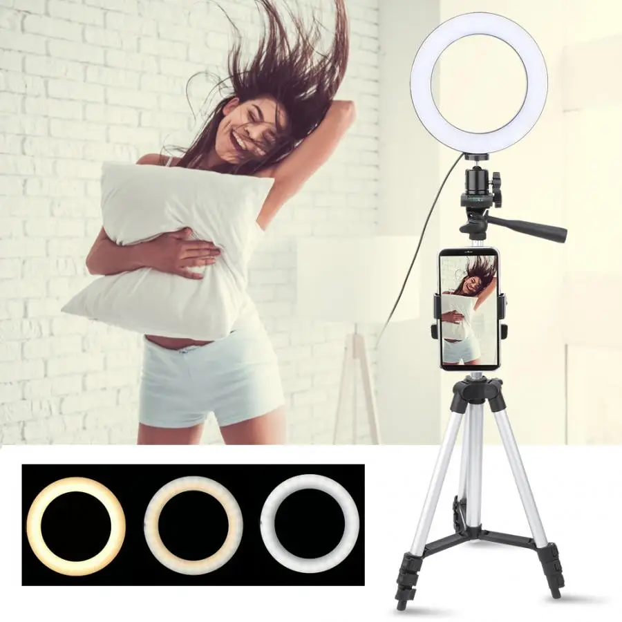 Кольцевой светильник 6 дюймов с регулируемой яркостью светодиодный для