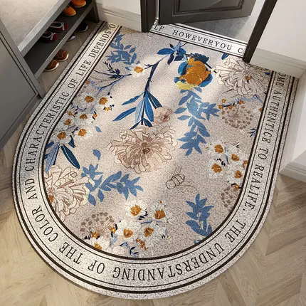 Semicircle Carpet Flower Doormat Interior Porch Wire Ring Non - Slip Mat |