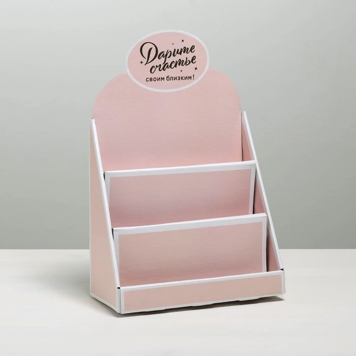Шоу-бокс с открытками &quotПоздравительный&quot розовый 200 шт. в наборе | Дом и сад