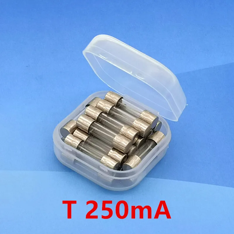 (20 шт./партия) T250mA 250V 5x20mm медленный стеклянный трубчатый предохранитель UL VDE RoHS