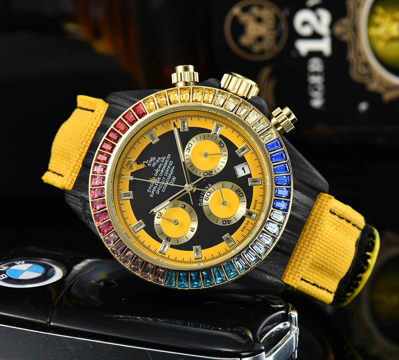 

l pulseira de ao inoxidvel luxo automtico prova dwaterproof gua relgio mecnico para homem daytona noob aaa rplica ouro