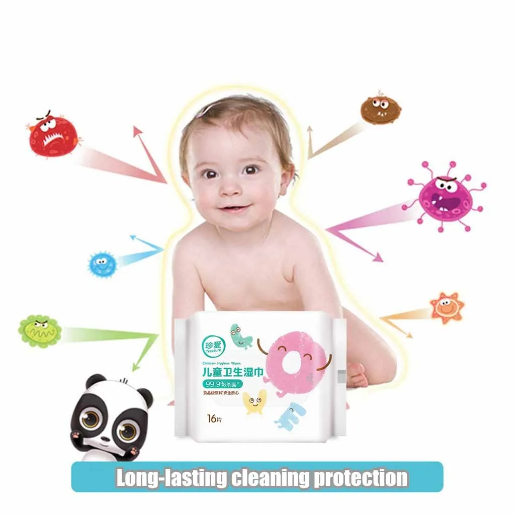 Wet Tissue Disinfection Home Restaurant 16wipes/pack Shop For Car Clean And Skin Are Block Type Paper Towel Pumping Wipes |