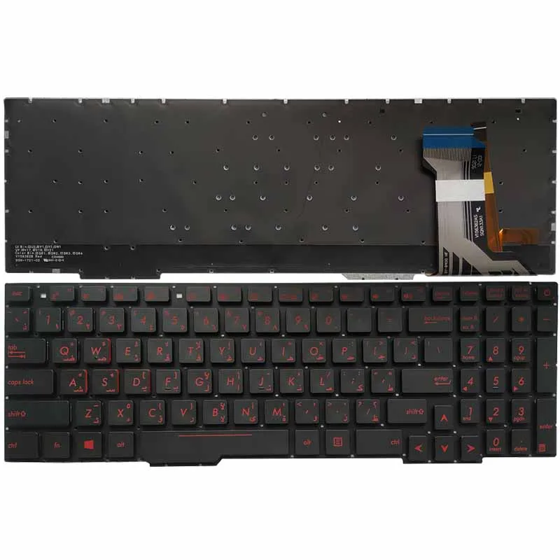 Арабская клавиатура для ноутбука ASUS GL753 GL753V GL753VE GL753VD AR с подсветкой | Компьютеры и