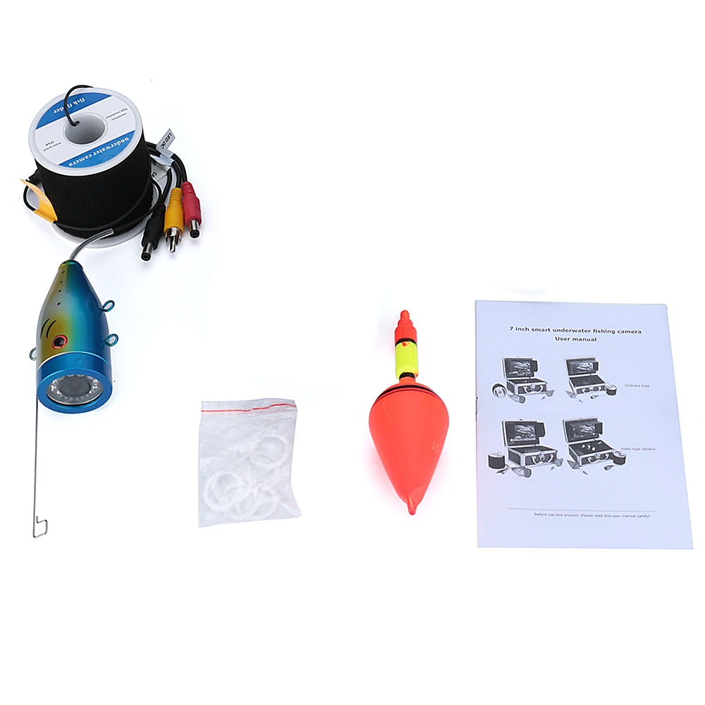 Дешево 1000tvl подводный рыболовный трос Камера, украшенное мозаикой из драгоценных камней, 12 шт. светодиодный инфракрасный настенный светильник све...