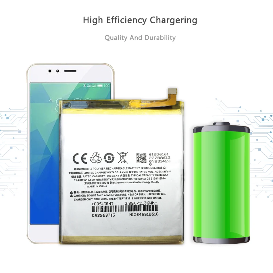 

Free Tool 2020 new for Meizu Original 3000mAh BA612 Battery For Meizu 5S M5S M612Q M612h M612M Mobile Phone High Quality Battery