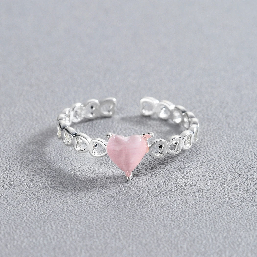 Cxwind модные розовые кольца в форме сердца для женщин прекрасное кольцо с полым