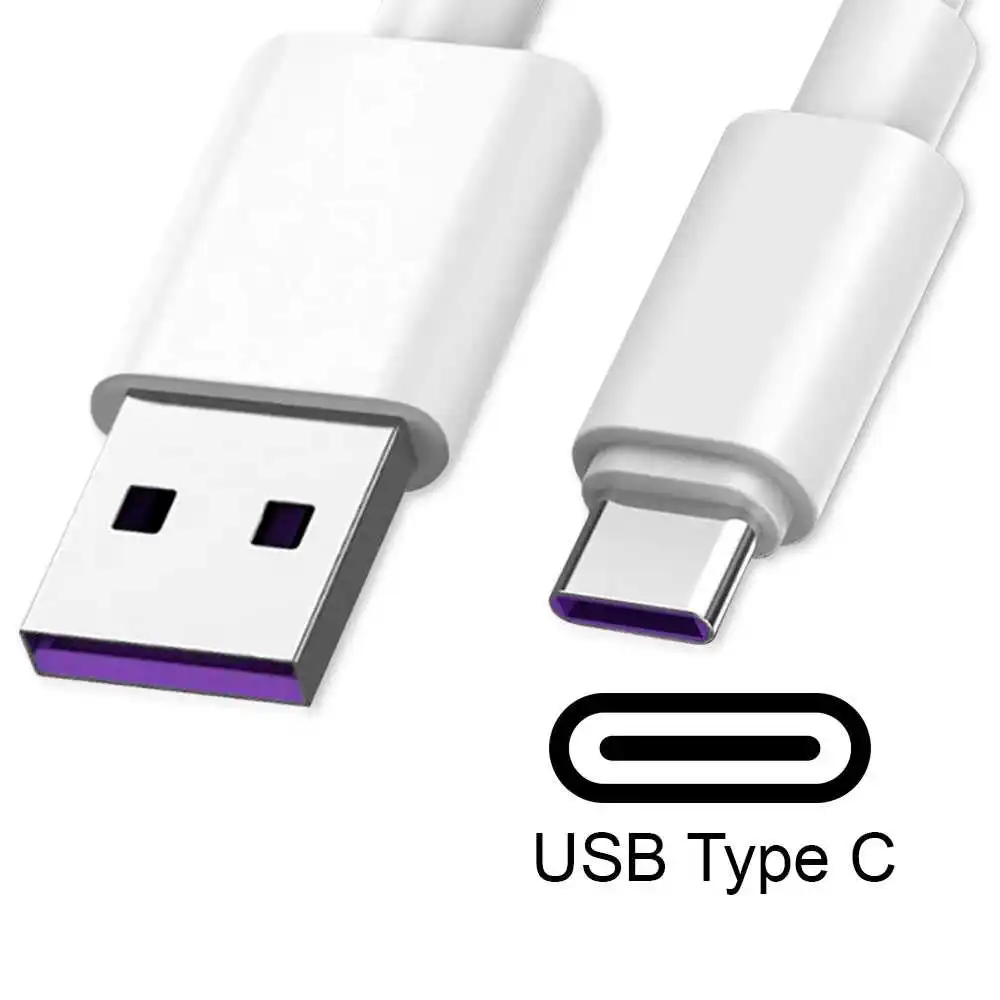 

5A USB C Data Cable Super Charge Quick Fast Charging Charger Cord White for Huawei P40 P30 Pro P20 Lite Mate 30 20 X 10