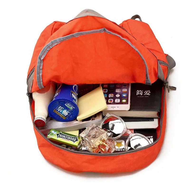 

Backpack Ladies New Outdoor Folding Backpack Waterproof Nylon Ultra-Light Storage Bag Backpacks for Women Mens Bookbag