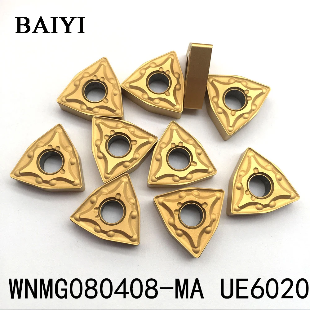 10 шт. WNMG080408 MA UE6020 WNMG432 CNC токарный Карбид вставка Поворотная лопасть для токарного