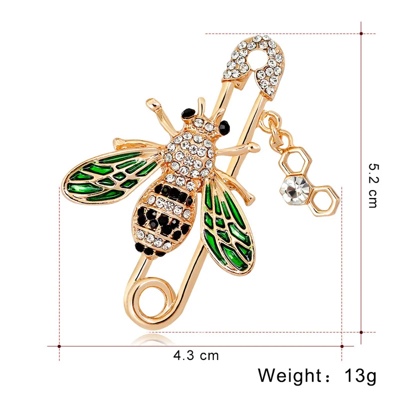 Dream Candy 2019 New Style Rhinestone Bee Brooches for Women Enamel Pins Sweater Accessories Creative Insect Jewelry Fashion | Украшения и