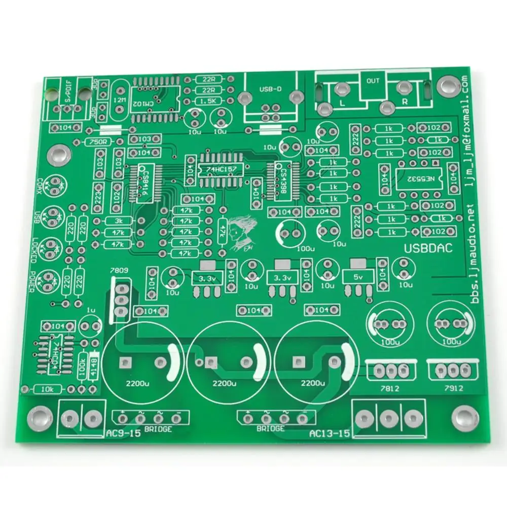 CS4398 CM102 DAC Kit DIY 192K/24BIT SPI & I2S Плата усилителя с CS8416IC IC от LJM|Усилители мощности| |