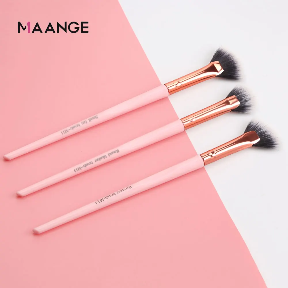 Набор кистей для макияжа MAANGE 3 шт./лот тона пудры румян теней консилера губ глаз