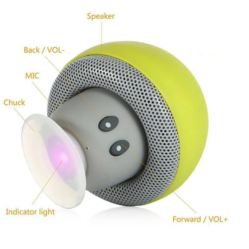Креативный маленький гриб голову Bluetooth поративный уличный мини небольшой стерео