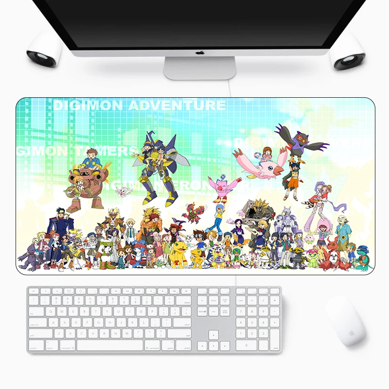 

Anime Mousepad Gamer Cartoon Large Mouse Pad Gaming Digimon Computer Keyboard Mouse Mats Office Carpet Rubber Laptop Desk Mat