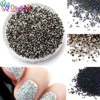 free shipping 0 6 0 8mm 1set high quality two tone shining nail art caviar nonporous beads glass micro ball diy decorations
