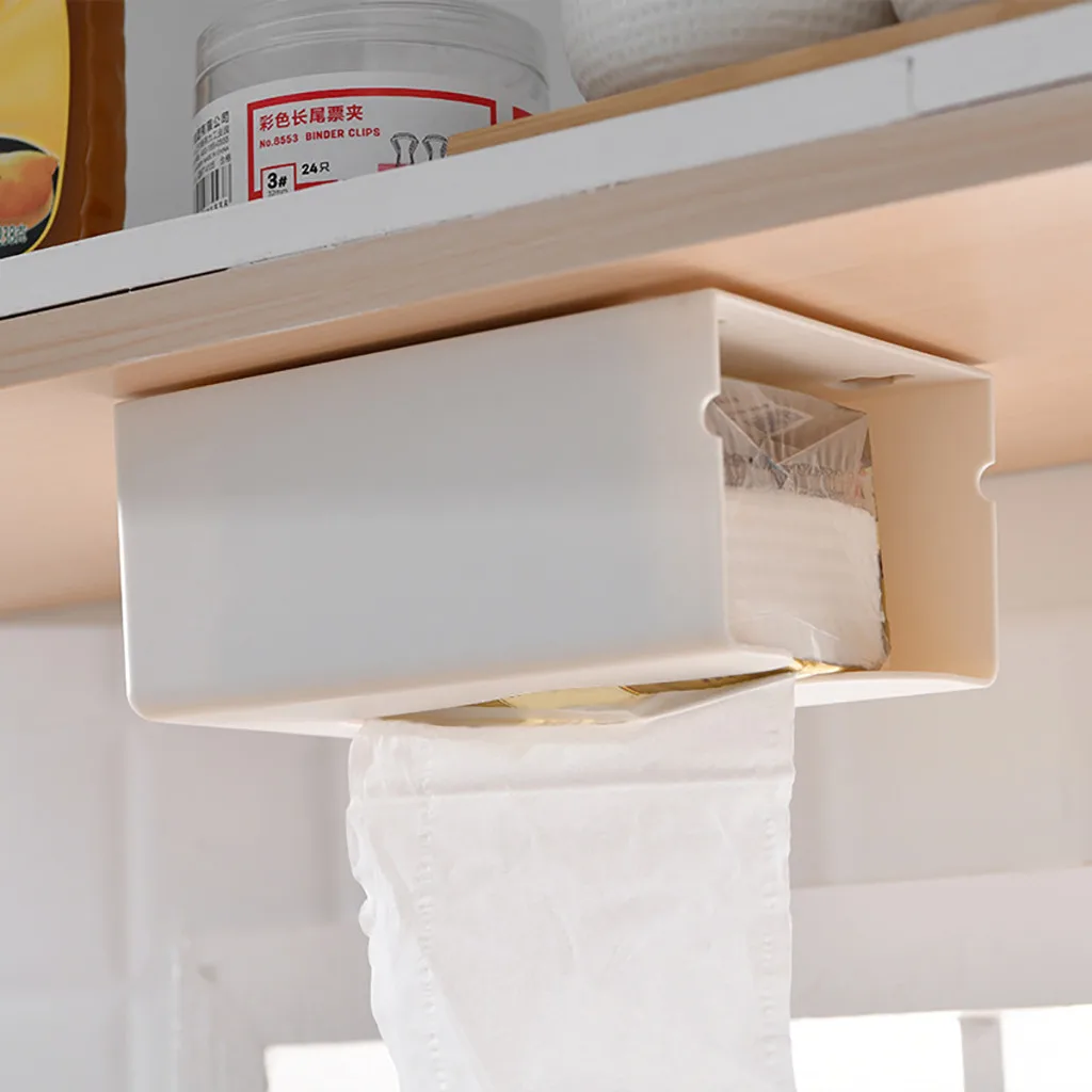 waterproof Kitchen plastic punch-free tissue box Seamless wall-mounted paper towel storage can used Car living room bathroom | Дом и сад