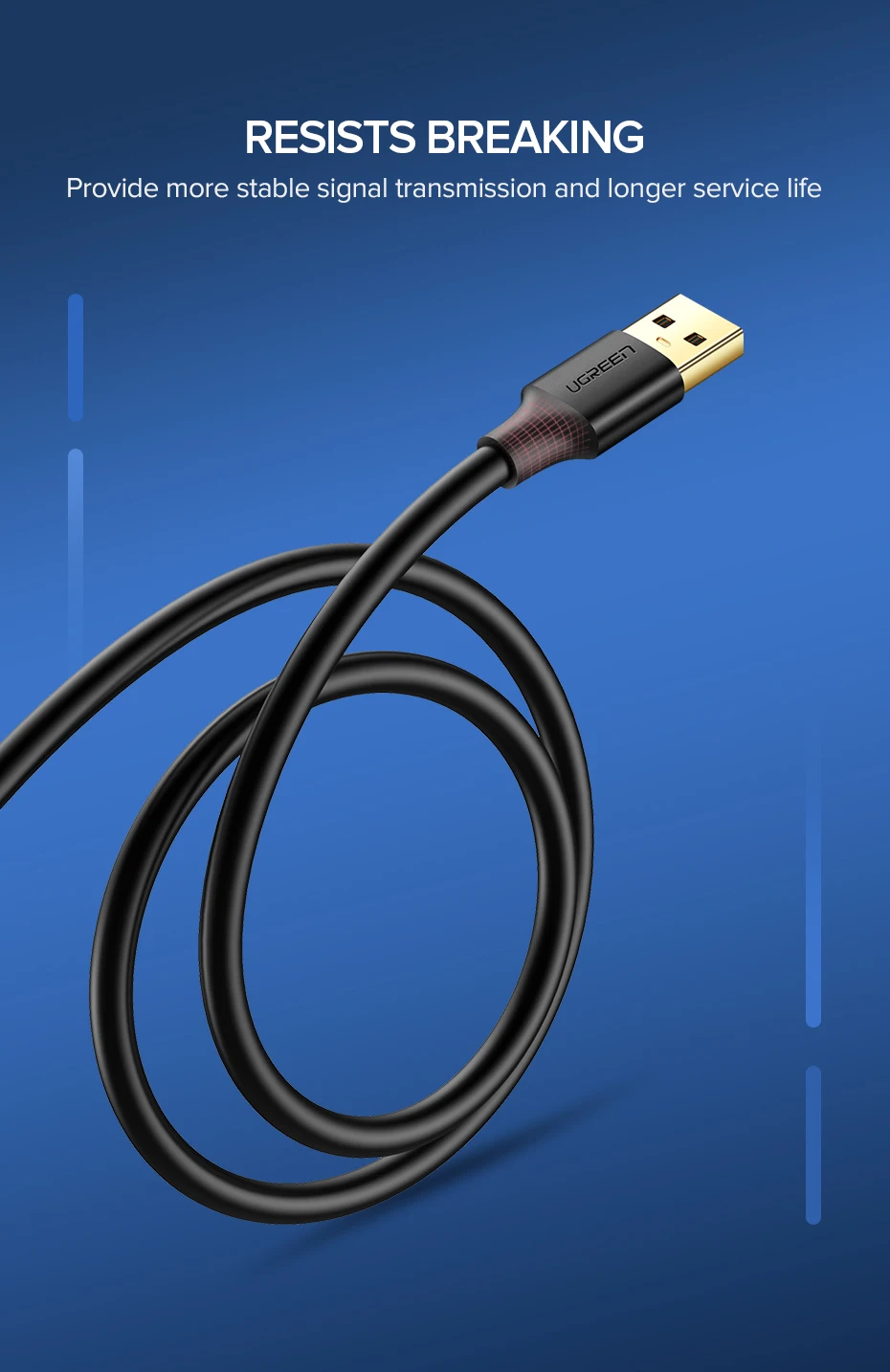 Ugreen USB кабель-удлинитель USB 3,0 кабель для умный принтер PS4 SSD USB3.0 2,0 для удлинителя данных шнур мини USB кабель-удлинитель