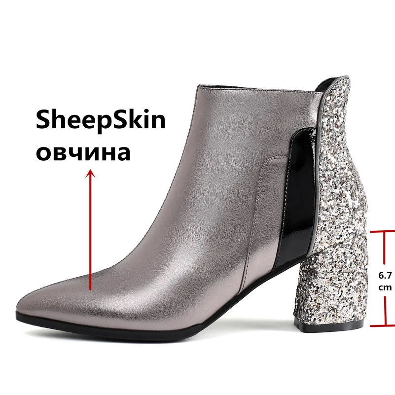 FEDONAS/женские ботильоны из натуральной кожи сезон осень зима теплые модные
