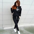 Спортивный костюм женский из двух предметов, кофта и брюки, пуловер с капюшоном и карманами, женский стиль