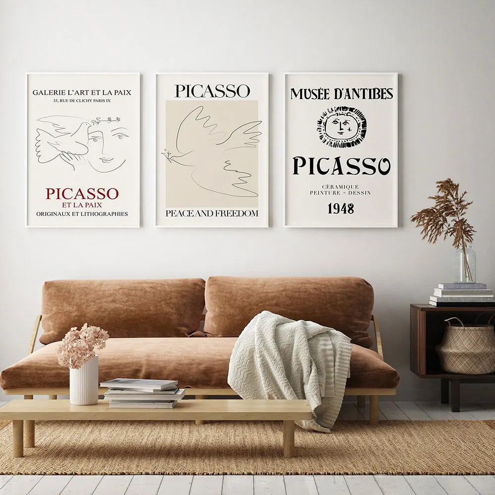 

Minimalist Aabstract Poster Picasso Canvas Painting Vintage Line Art Print Modern On The Wall Picture For Living Room Home Decor