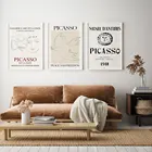 Минималистичный абстрактный постер Пикассо, холст, живопись, винтажная линия, художественный принт, современная картина на стену для гостиной, домашний декор