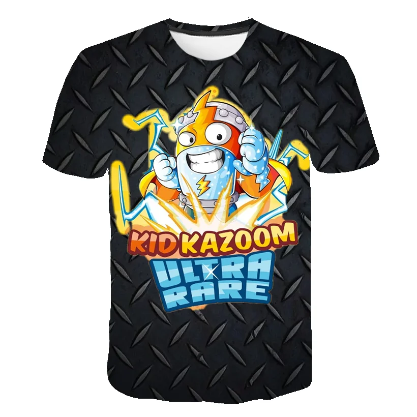 

Super Zings Popular Game Hot Pattern Boys Print T-Shirt Summer 4-12Y Girls 3D Graphics Anime Children's Clothes Retrono O-Neck