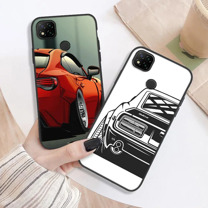 Luxury Case For Xiaomi Redmi 9 9T Case Funda Redmi Note 9T 9C NFC 9A Mi 9 Pro Cases Redmi9 C 10C Sports Cars Male Men Phone Capa