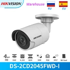 Hikvision IP Камера 4MP ИК PoE IP пуля DS-2CD2045FWD-I с разъемом для карт SD IP камера CCTV безопасности Камера Открытый Солнечный Darkfighter