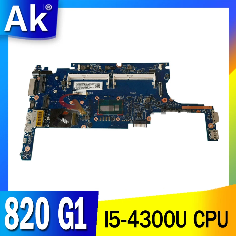 

HSTNN-I13C FOR HP EliteBook 820 G1 Motherboard i5-4300U 6050A2560501 817919-001 817919-501 817919-601 Tested working