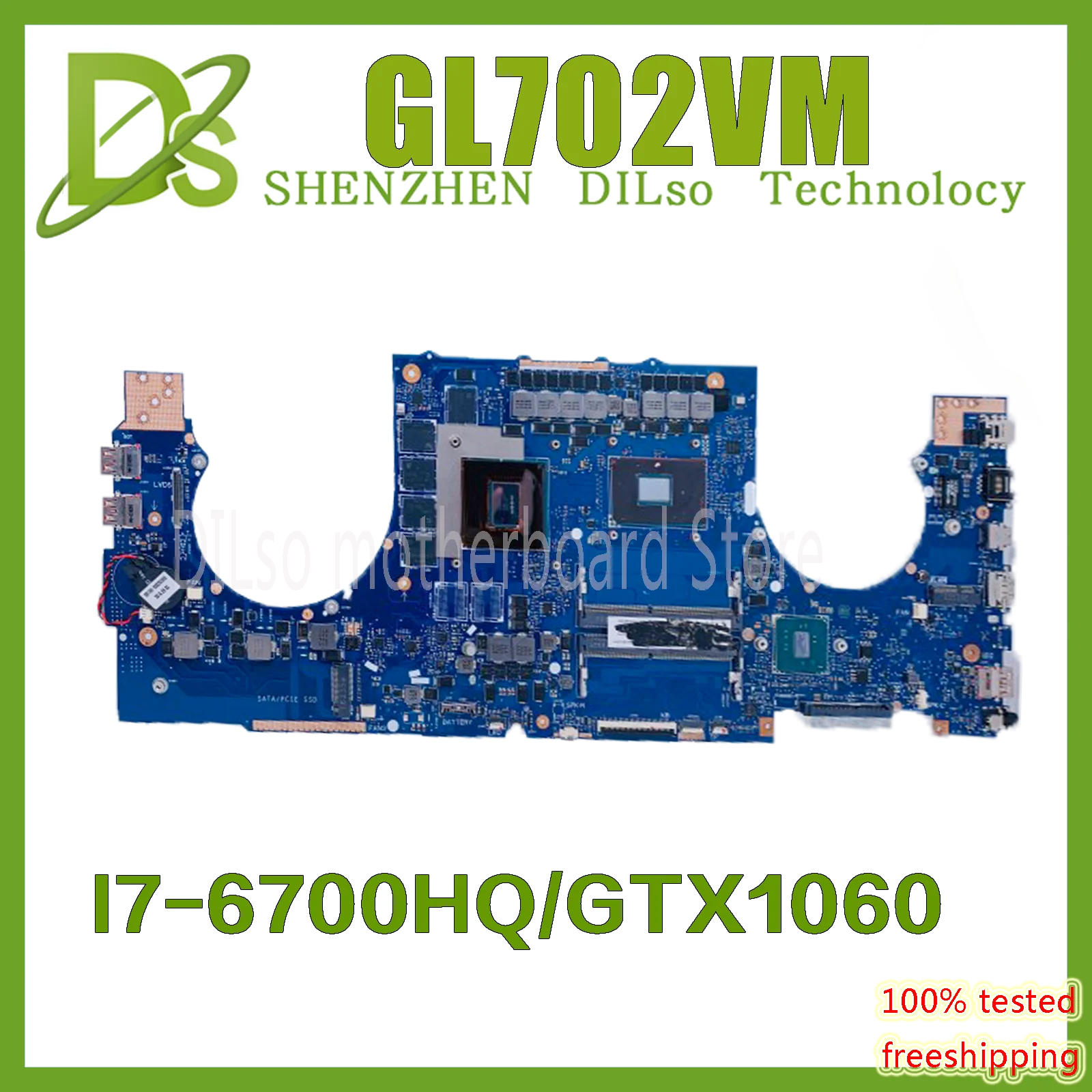 

GL702VM ноутбук moederbord это geschikt voor ASUS ROG GL702VMK GL702VM GL702V originele moederbord I7-7700HQ GTX1060-6GB 100% тест