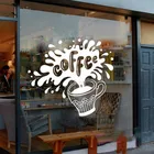 Кофе магазин Стикеры фасоли наклейка кафе чашка плакат фрески виниловые обои Водонепроницаемый настенные наклейки декор настенные Break стикер с кофе rb243