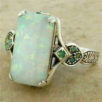proposal jewelry size 5 11 fashion silver white fire opal women wedding