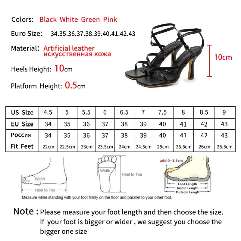 

LEOPARD LAND Cross Strap Roman Sandals 2021 Summer New Stiletto High-heeled Women's Square Head Straps Women's Sandals CWF