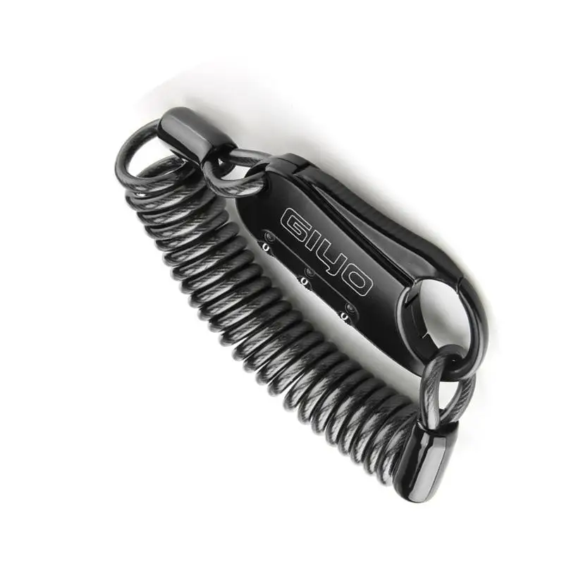 

HiMISS Bicycle Lock Riding Supplies Spring Coded Lock Mountain Bike Road Bike Helmet Lock Bike Lock Black