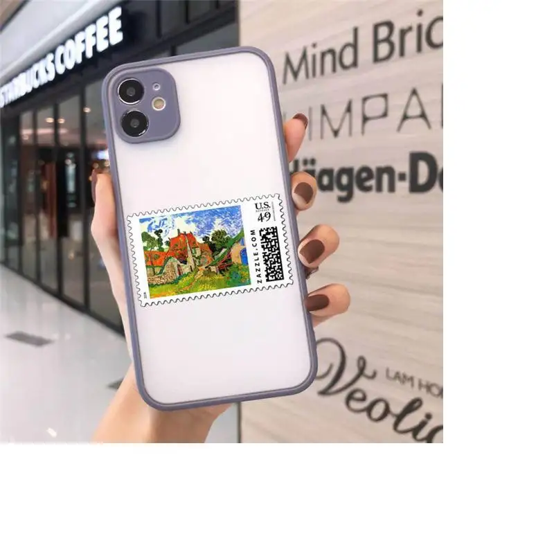 

Art david fashion FUNNY Van Gogh Phone Cases Matte Transparent for iPhone 7 8 11 12 s mini pro X XS XR MAX Plus cover funda