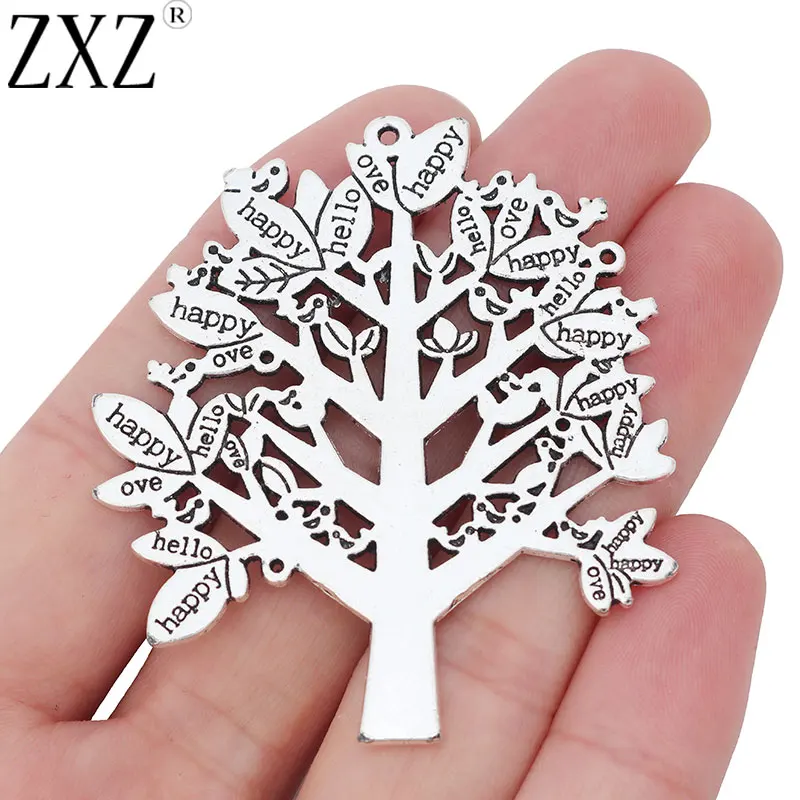 

ZXZ 5 шт. подвески с большим деревом для ожерелья ювелирные изделия фурнитура 59x51mm