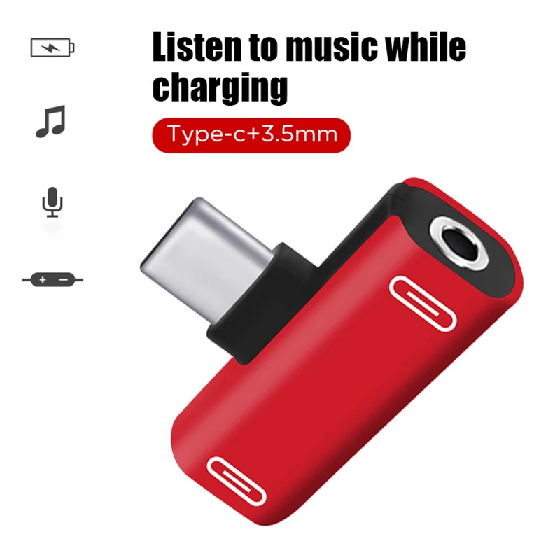 

Micro Usb Type C Adapter Adaptador T-Shape Type C To 3.5Mm Earphone Jack