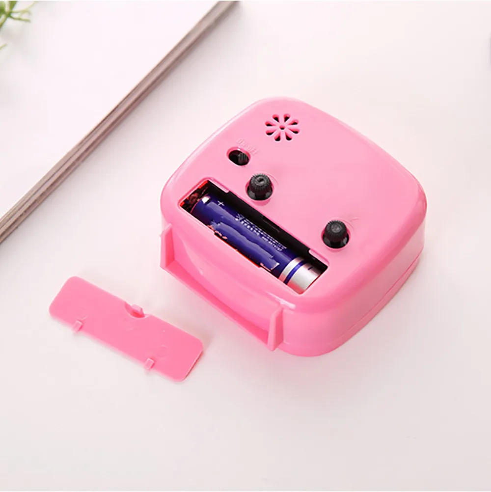 Компактный дорожный кварцевый мини будильник с маленькой кроватью квадратный