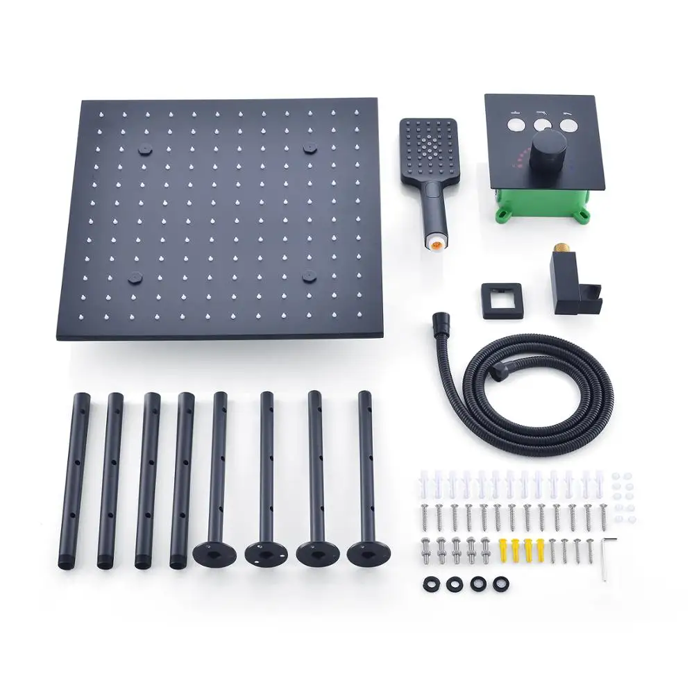 Высококачественная Черная Лейка для душа из нержавеющей стали с покрытием 304