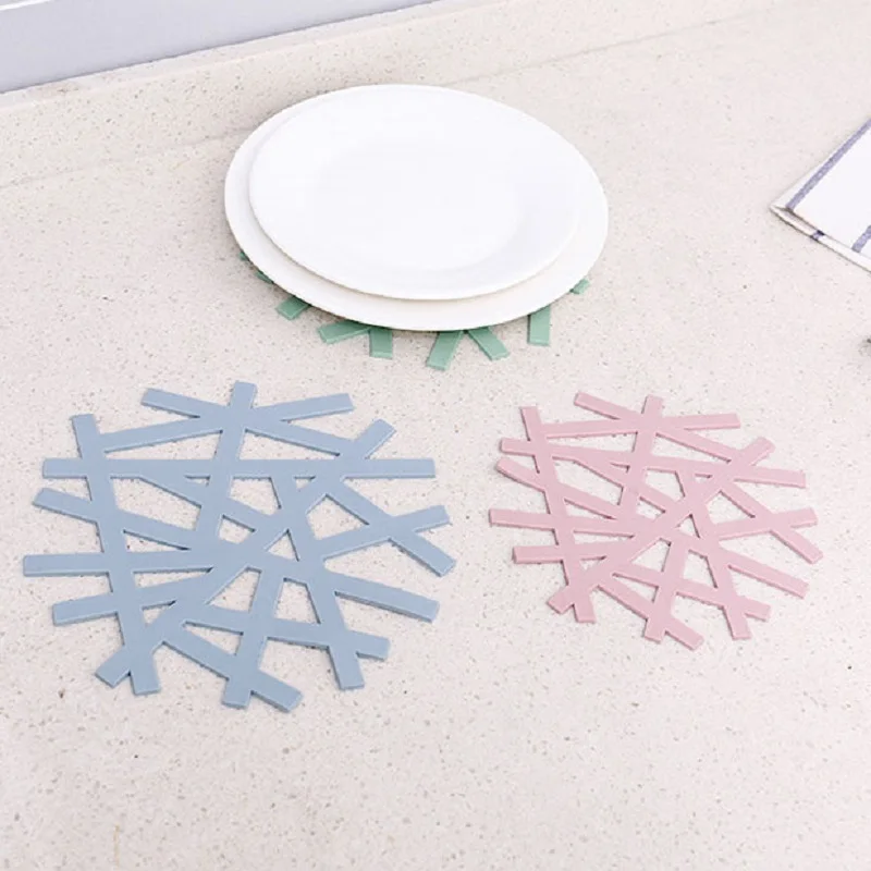 Экологичный силиконовый коврик подставка для кастрюли с цветочным дизайном не